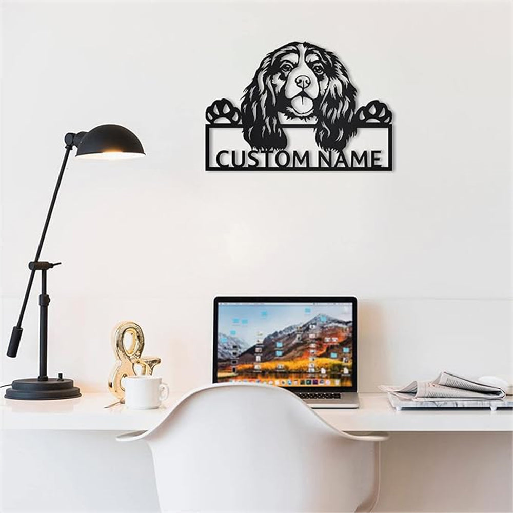 Personalized Cavalier King Charles Dog Metal Sign Art