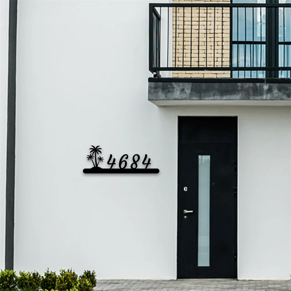 Coconut Tree Address Sign Custom