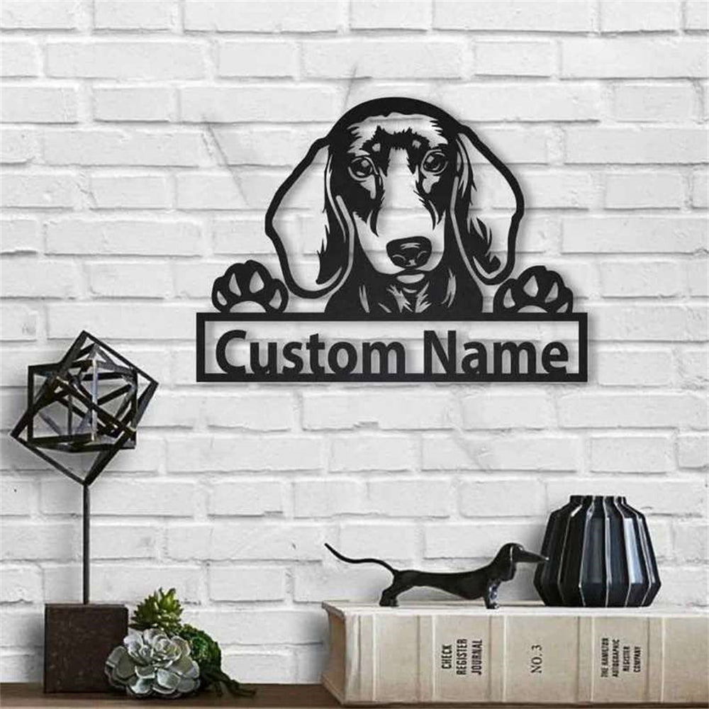 Dachshund Dog Metal Wall Art Dog Lover Personalized Metal Sign