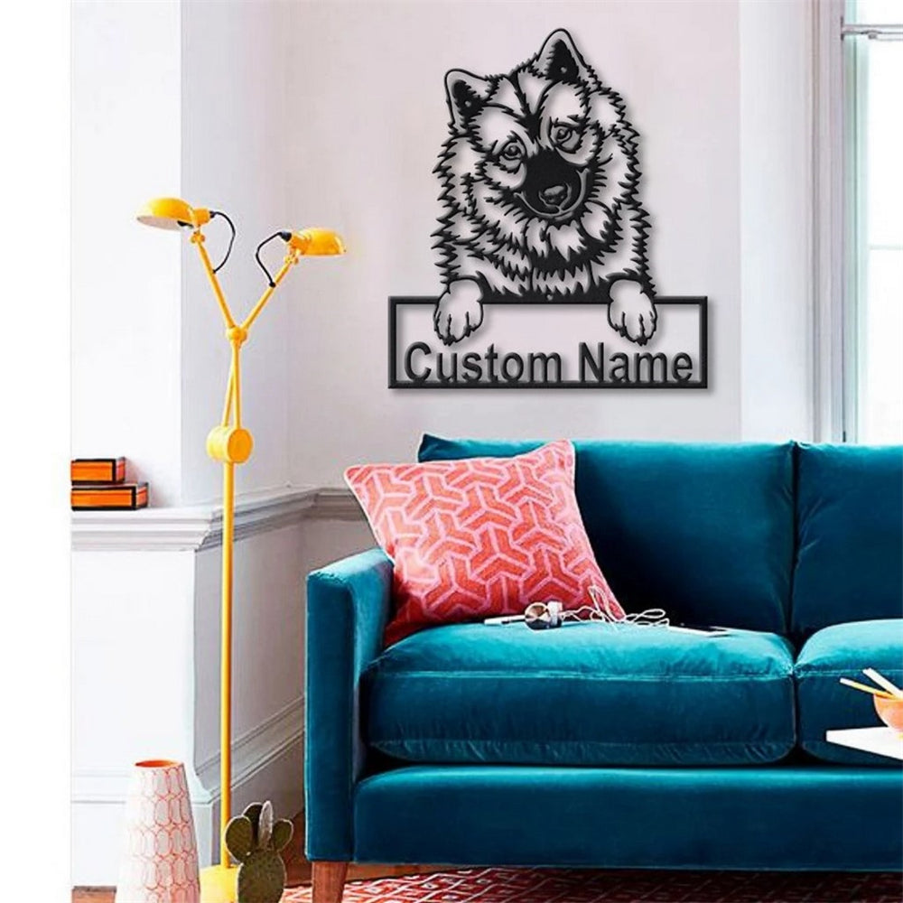 Eurasier Dog Metal Art Personalized Metal Name Sign