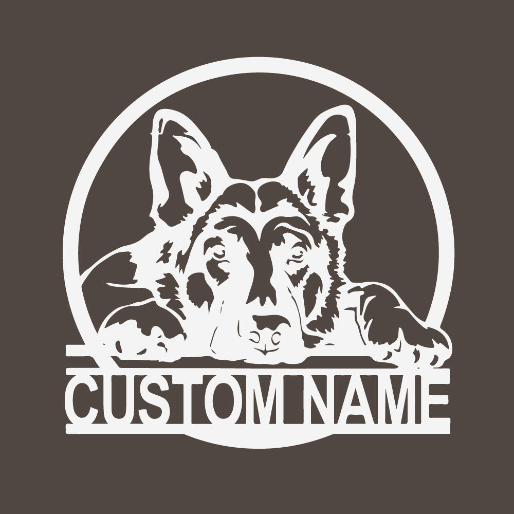 German Shepherd Metal Wall Art Dog Lover Personalized Metal Sign