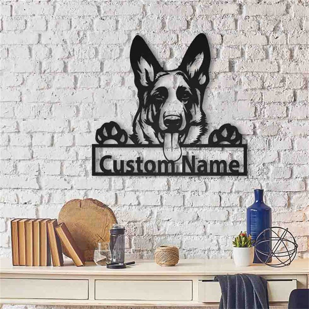 German Shepherd Dog Personalized Metal Sign Art Animal Funny