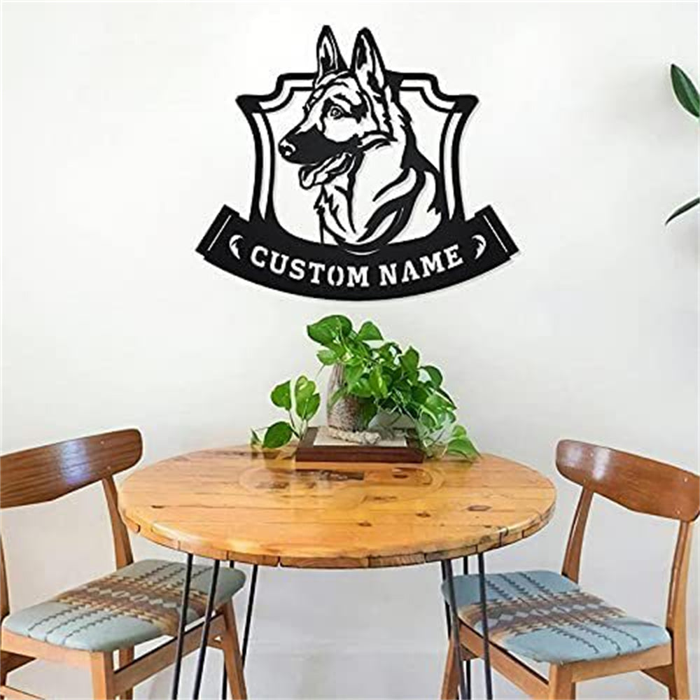German Shepherd Dog Personalized Metal Sign