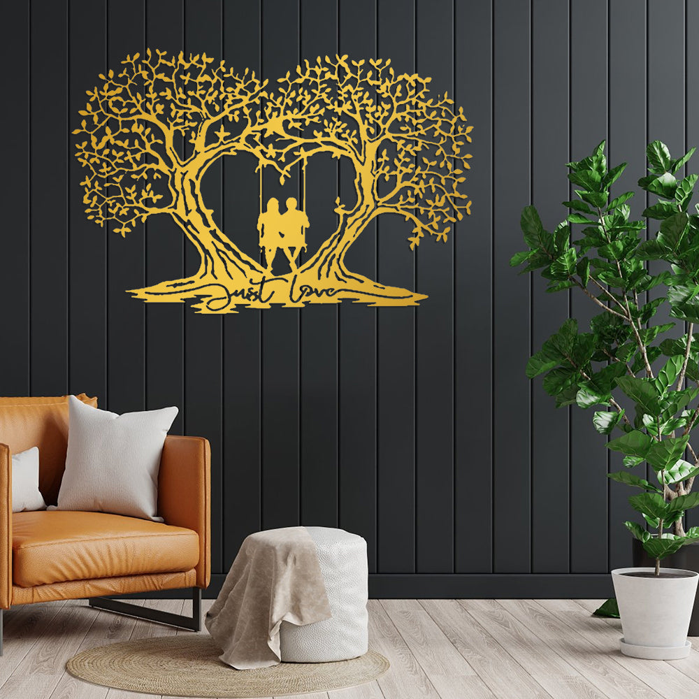 Love Tree Heart-shaped Tree Of Life Metal Wall Art