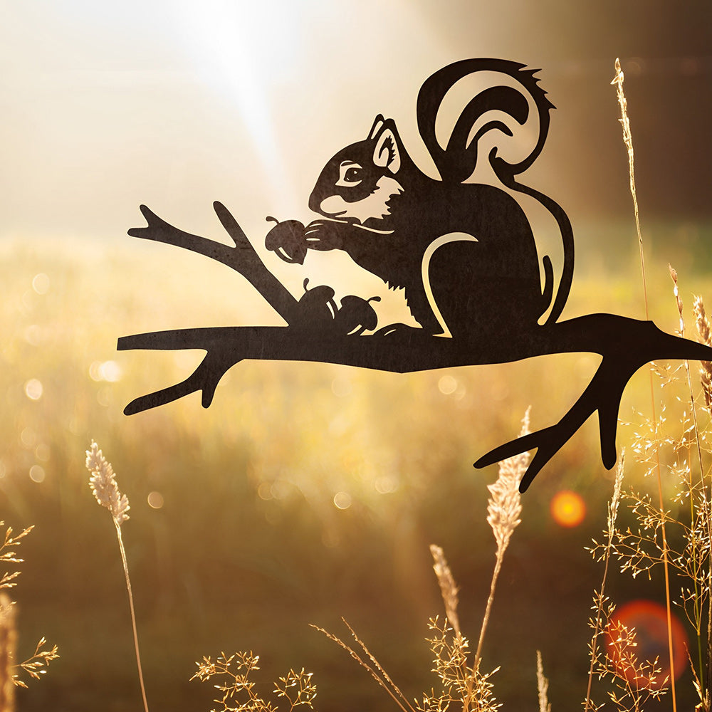 Squirrel Farm Animal Outdoor Metal Garden Art