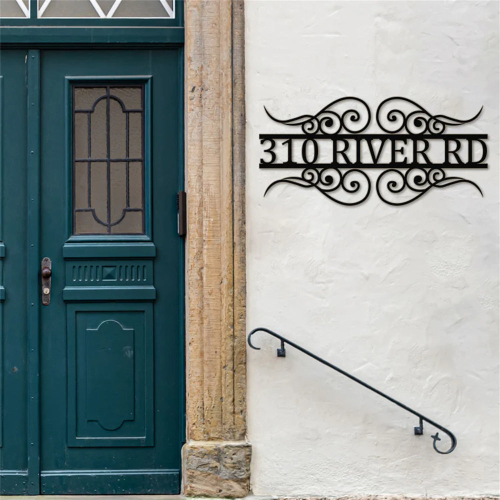 House Numbers for Housewarming Gift Address Metal Sign Custom