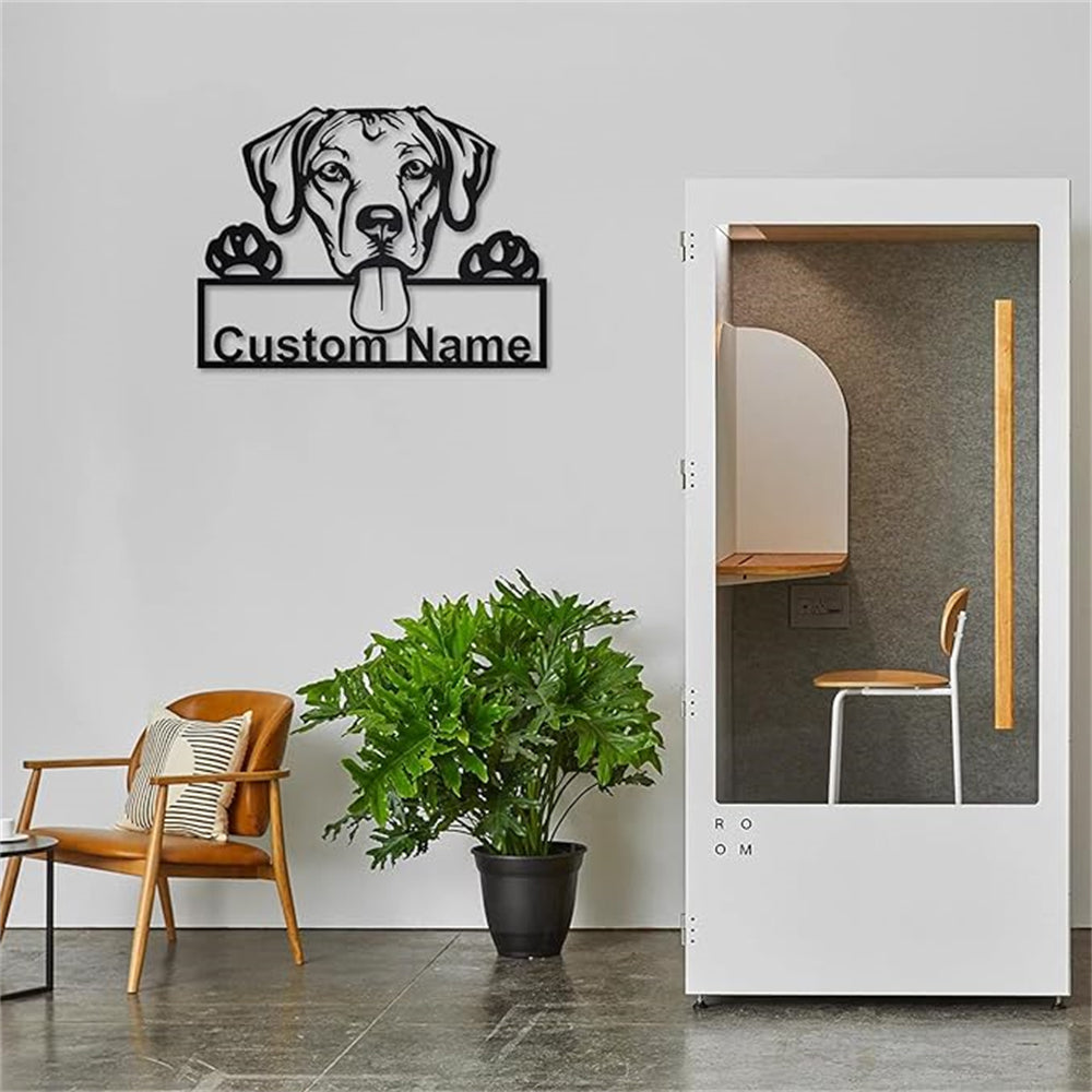 Personalized Rhodesian Ridgeback Dog Metal Sign Art