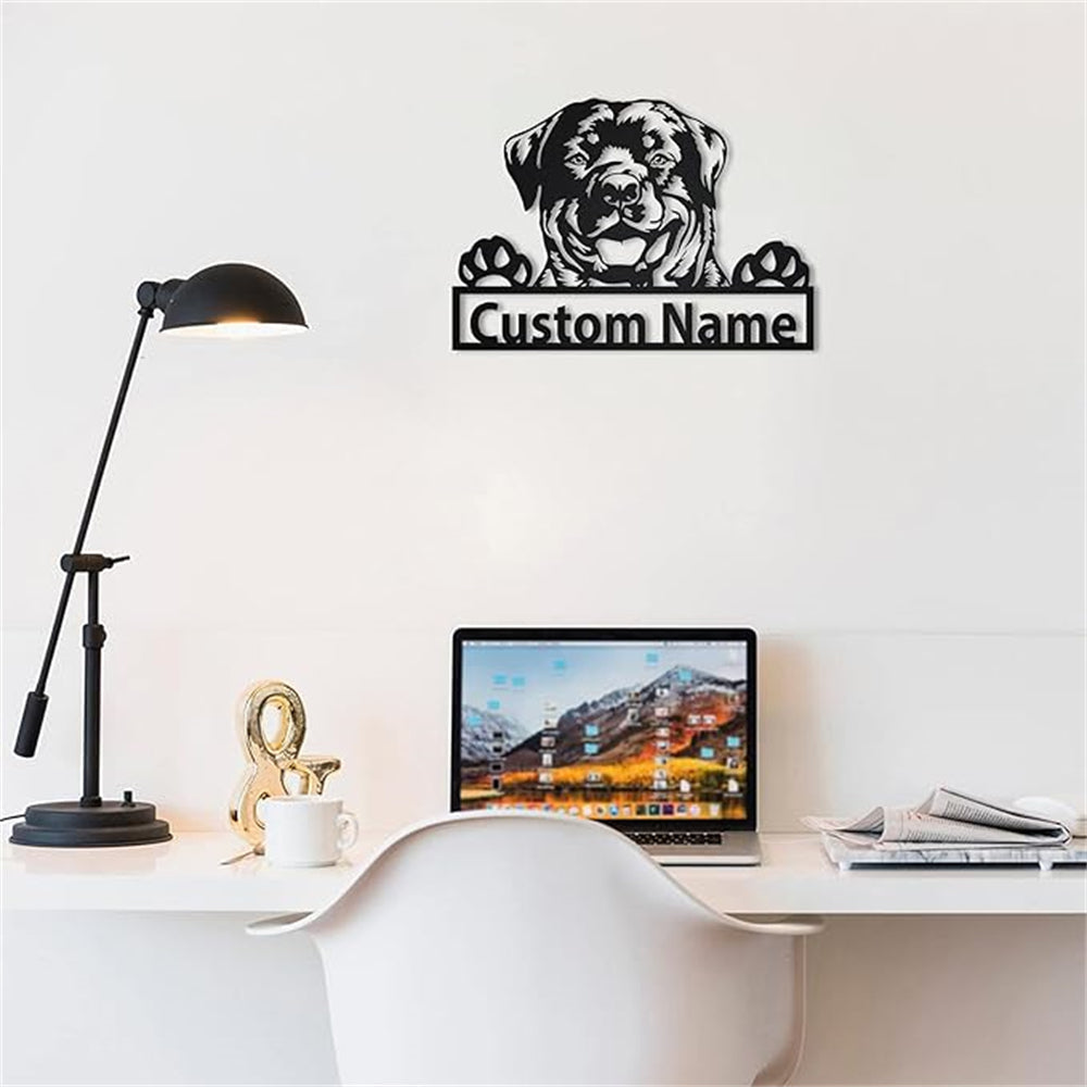 Personalized Rottweiler Dog Metal Sign Art