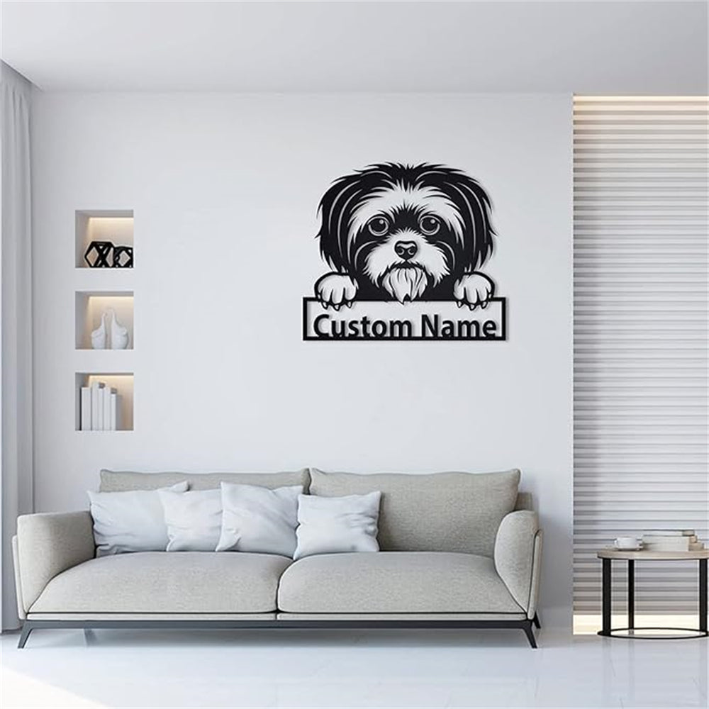 Personalized Shih Tzu Dog Metal Sign Art