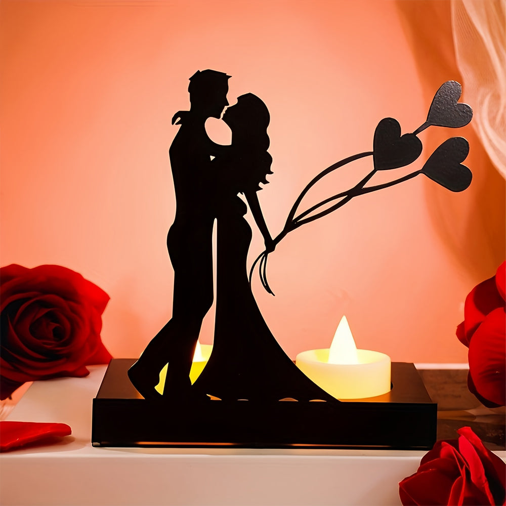 Stylish Couple Candle Holder Metal Decorative