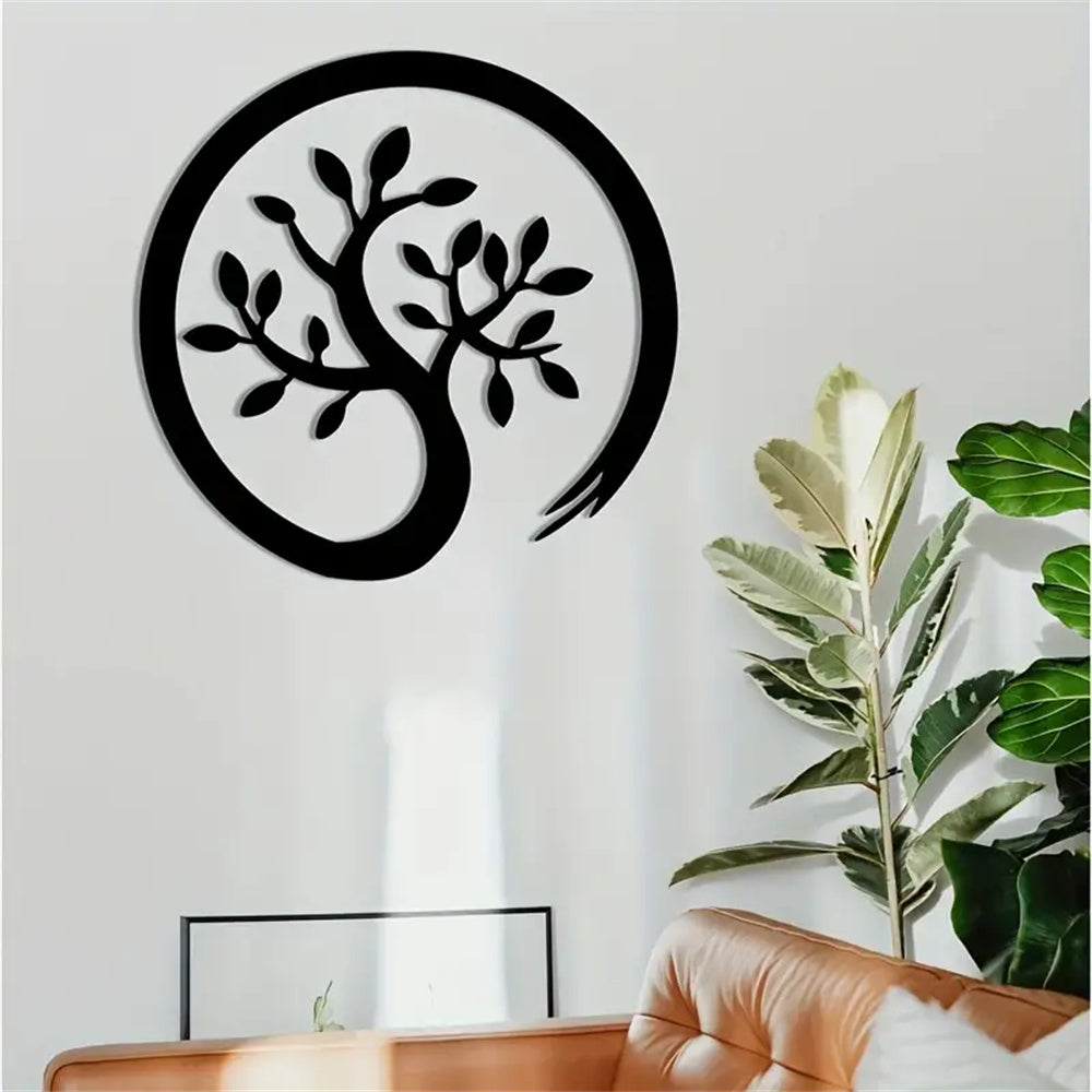 Tree Of Life Black Metal Wall Art Outdoor Metal Decoration