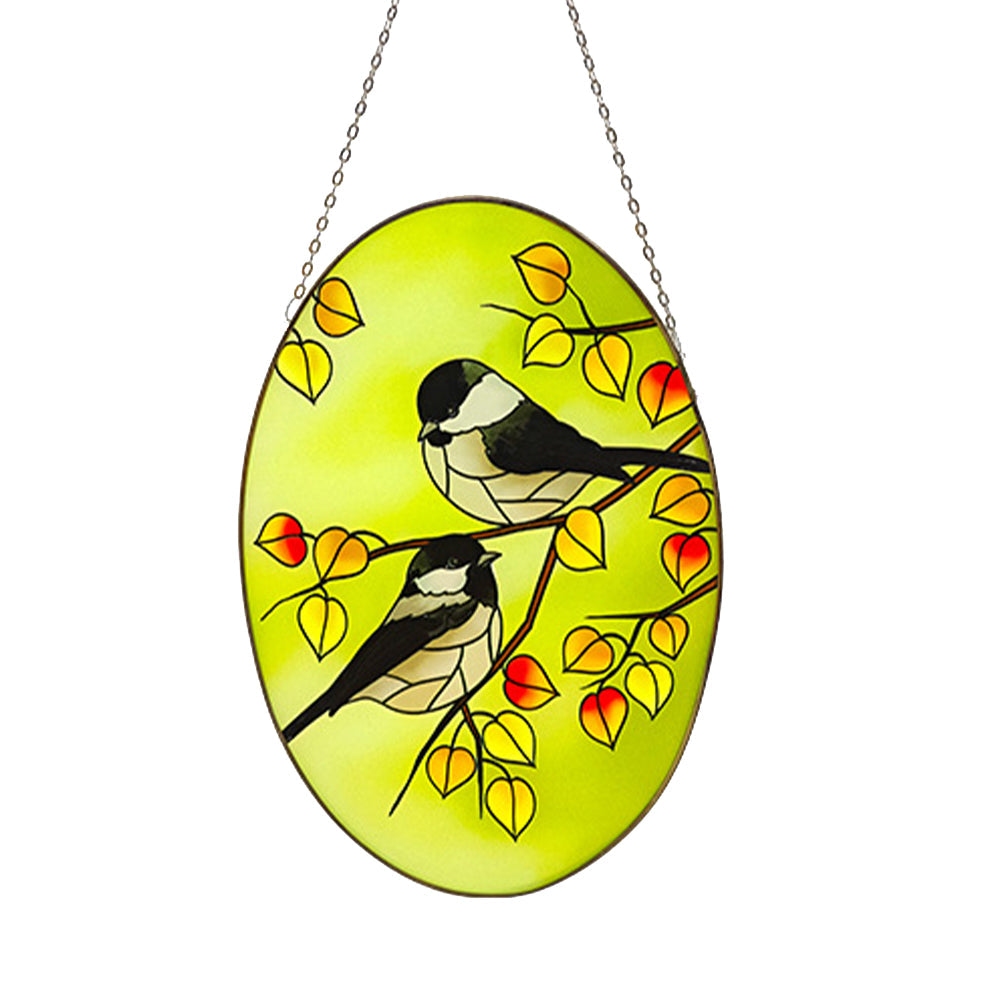 Birds Sun Catcher Decoration Stained Glass Window Hanging