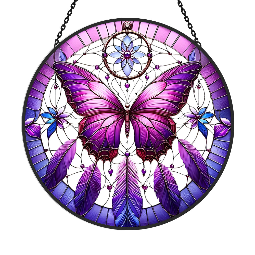 Butterfly Sun Catcher Decoration Stained Glass Window Hanging