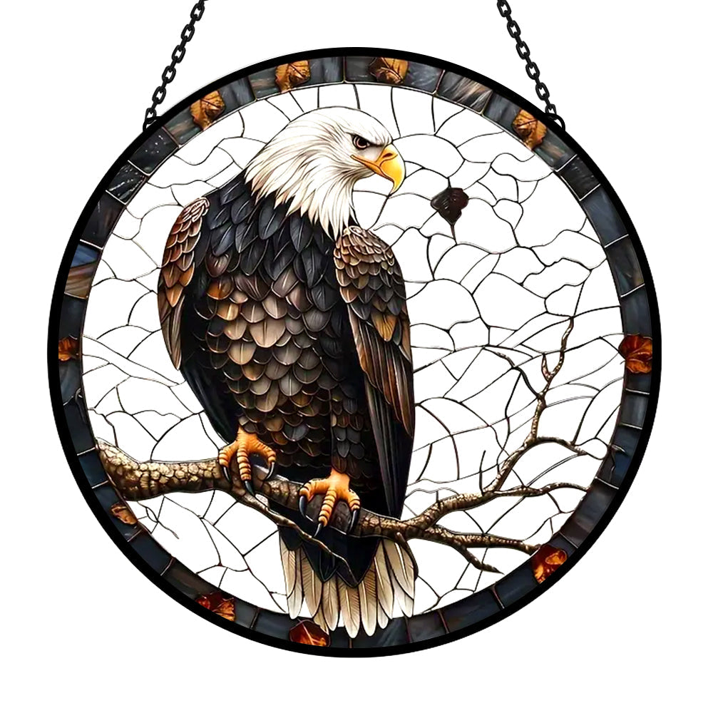 Eagle Sun Catcher Decoration Stained Glass Window Hanging