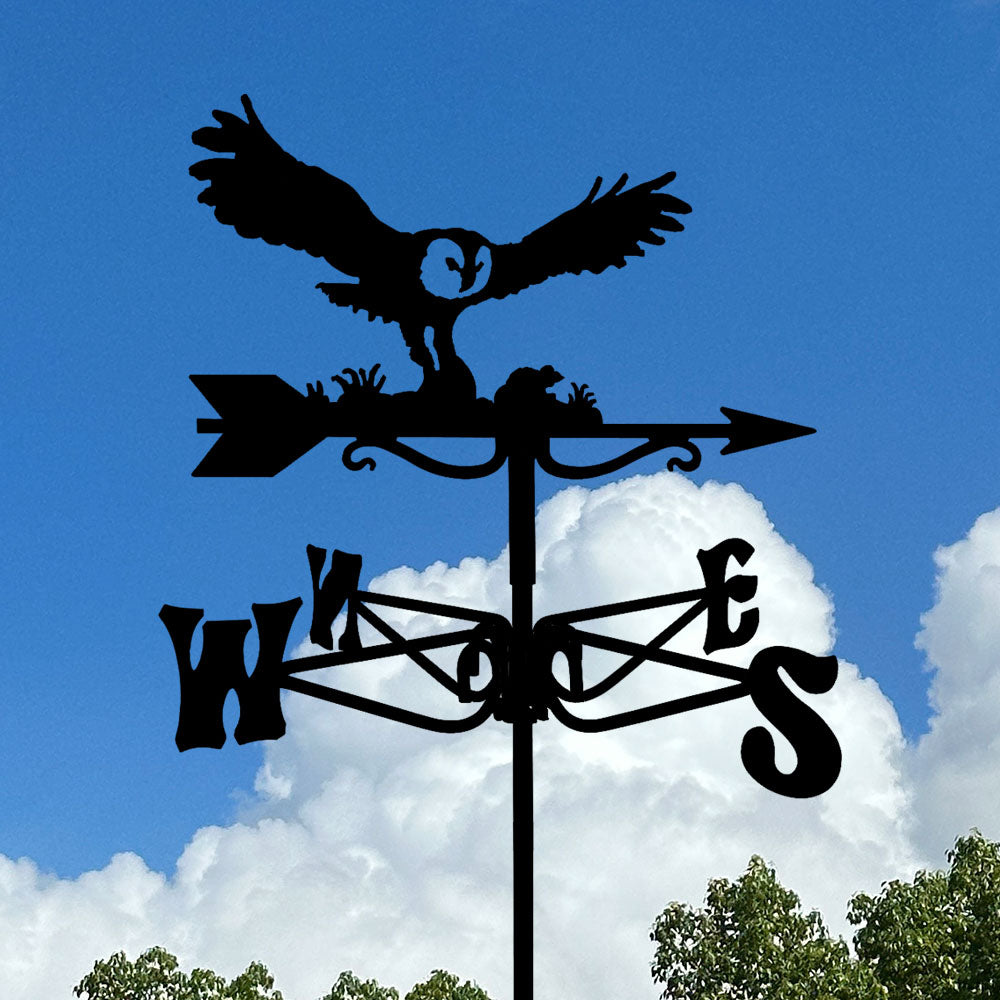 Flying Owl Stainless Steel Weathervane