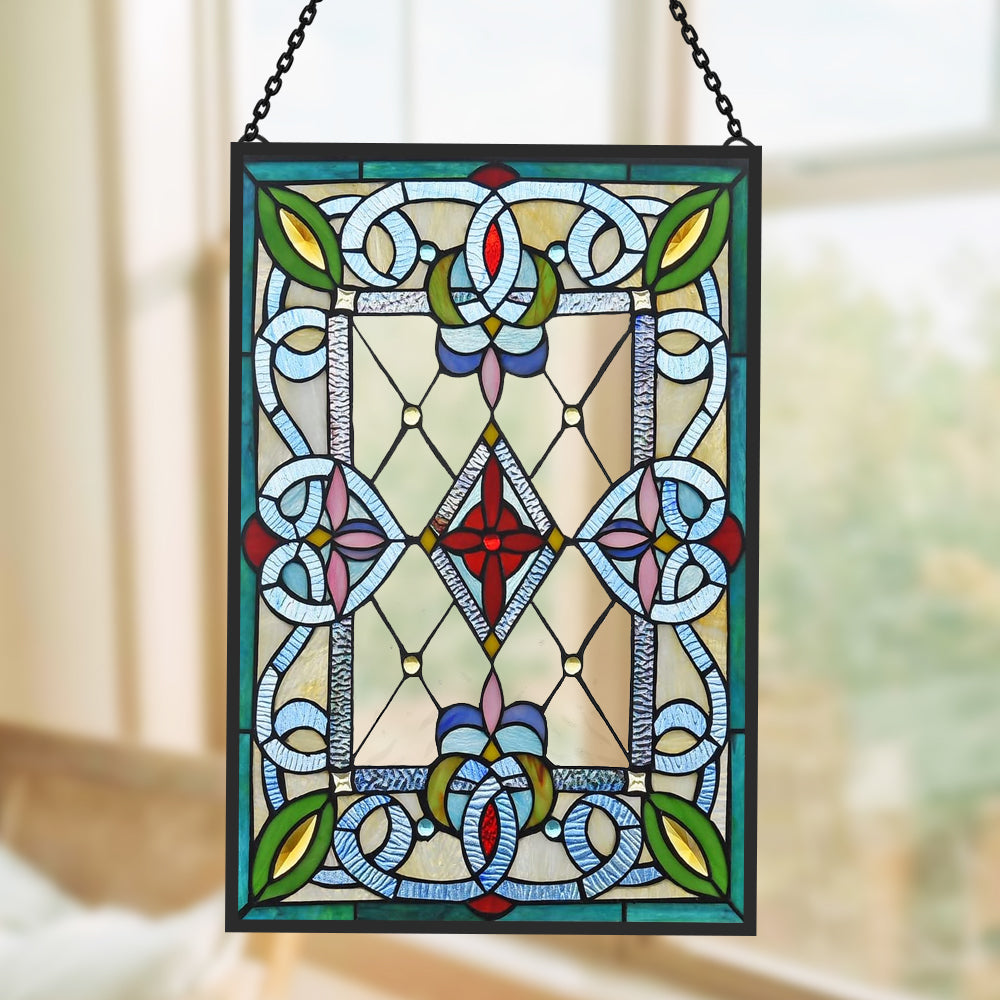 Geometry Sun Catcher Decoration Stained Glass Window Hanging