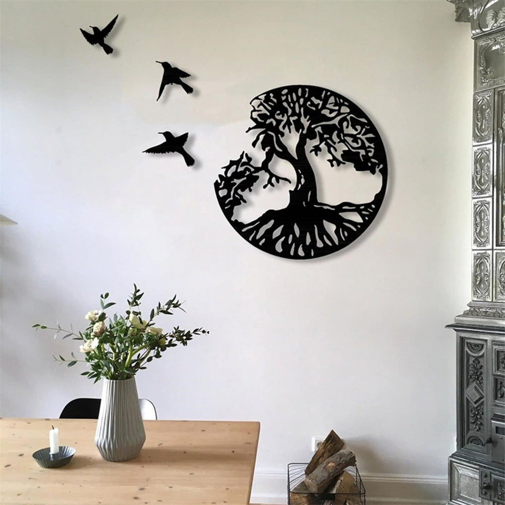 Tree of Life Metal Wall Art Metal Birds and Tree Wall Art