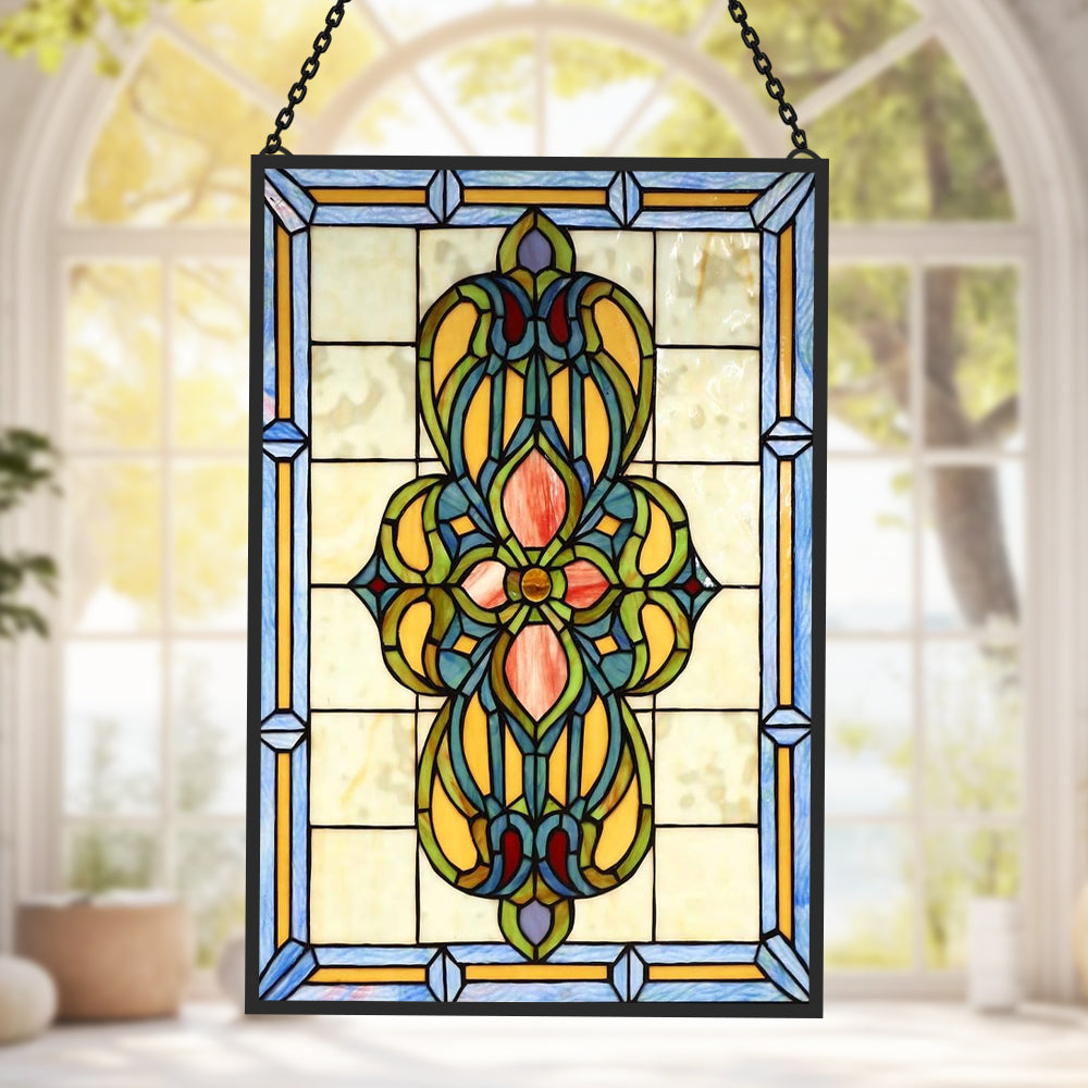 Victorian Tiffany Style Sun Catcher Decoration Stained Glass Window Hanging