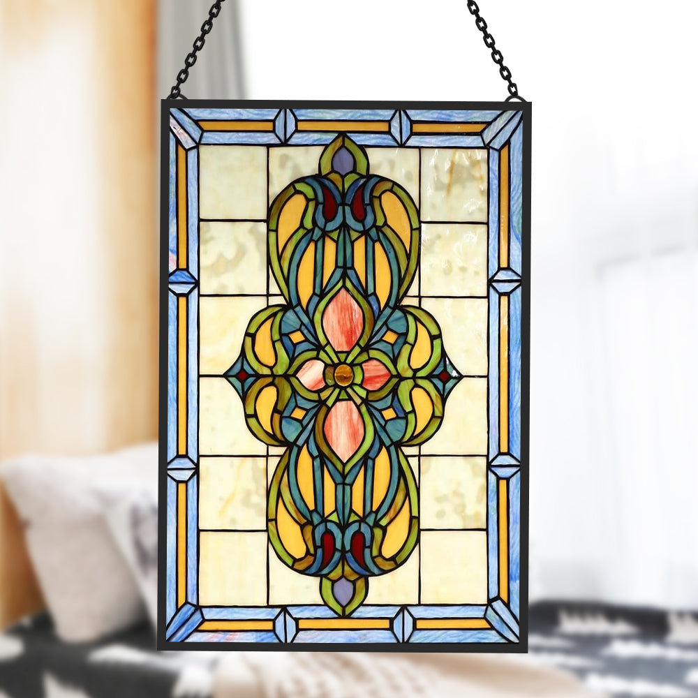 Victorian Tiffany Style Sun Catcher Decoration Stained Glass Window Hanging