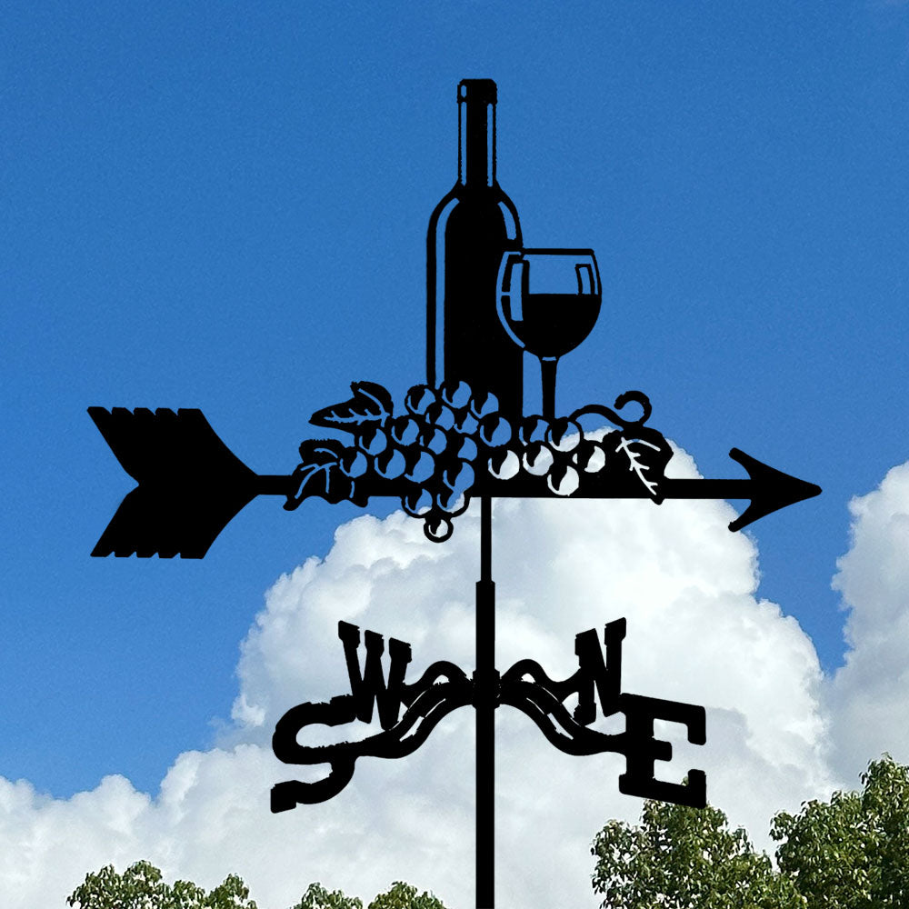 Wine Stainless Steel Weathervane