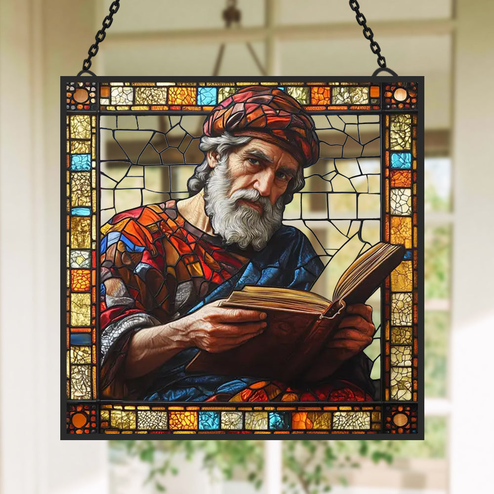 Wise Man Sun Catcher Decoration Stained Glass Window Hanging