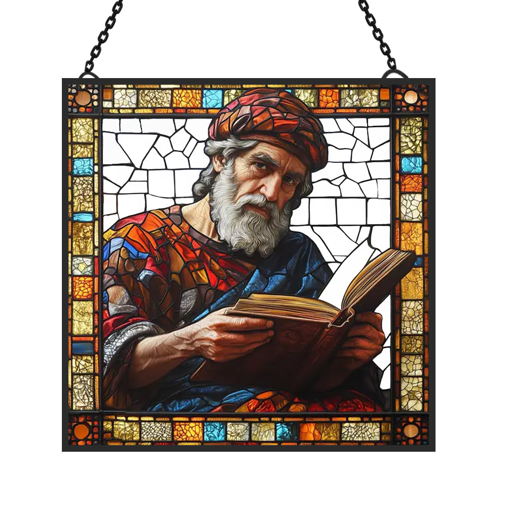 Wise Man Sun Catcher Decoration Stained Glass Window Hanging