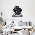 American Water Spaniel Dog Metal Art Personalized Metal Name Sign