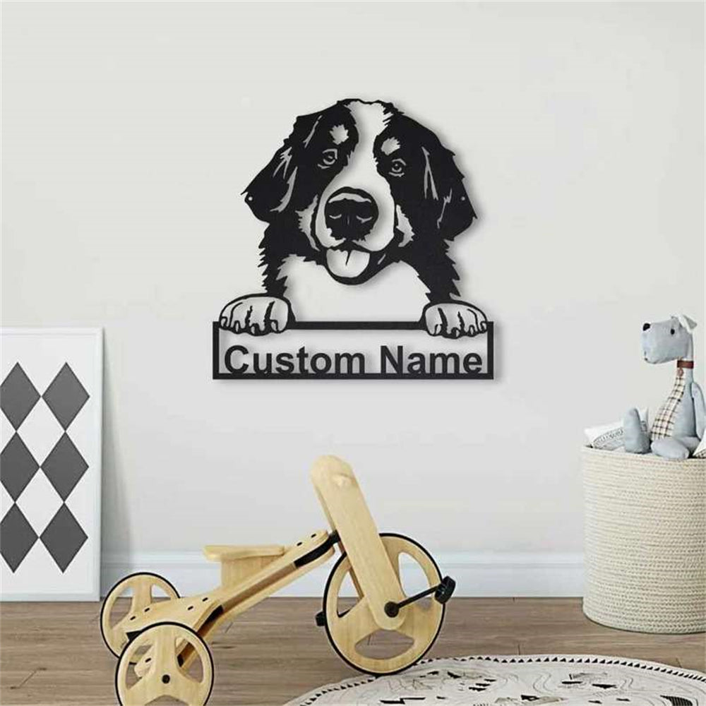 Bernese Mountain Dog Metal Wall Art Dog Lover Personalized Metal Sign