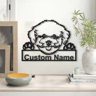 Bichon Frise Dog Metal Art Personalized Metal Name Sign