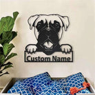 Boxer Dog Metal Wall Art Dog Lover Personalized Metal Sign