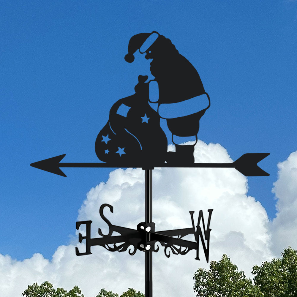 Christmas Grandpa Stainless Steel Weathervane