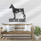 Floral Doberman Pinschers Personalized Metal Signs