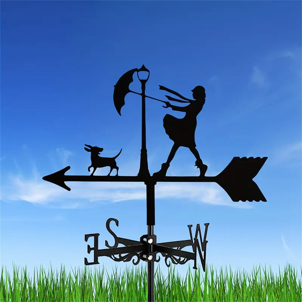 Girl Stainless Steel Weathervane