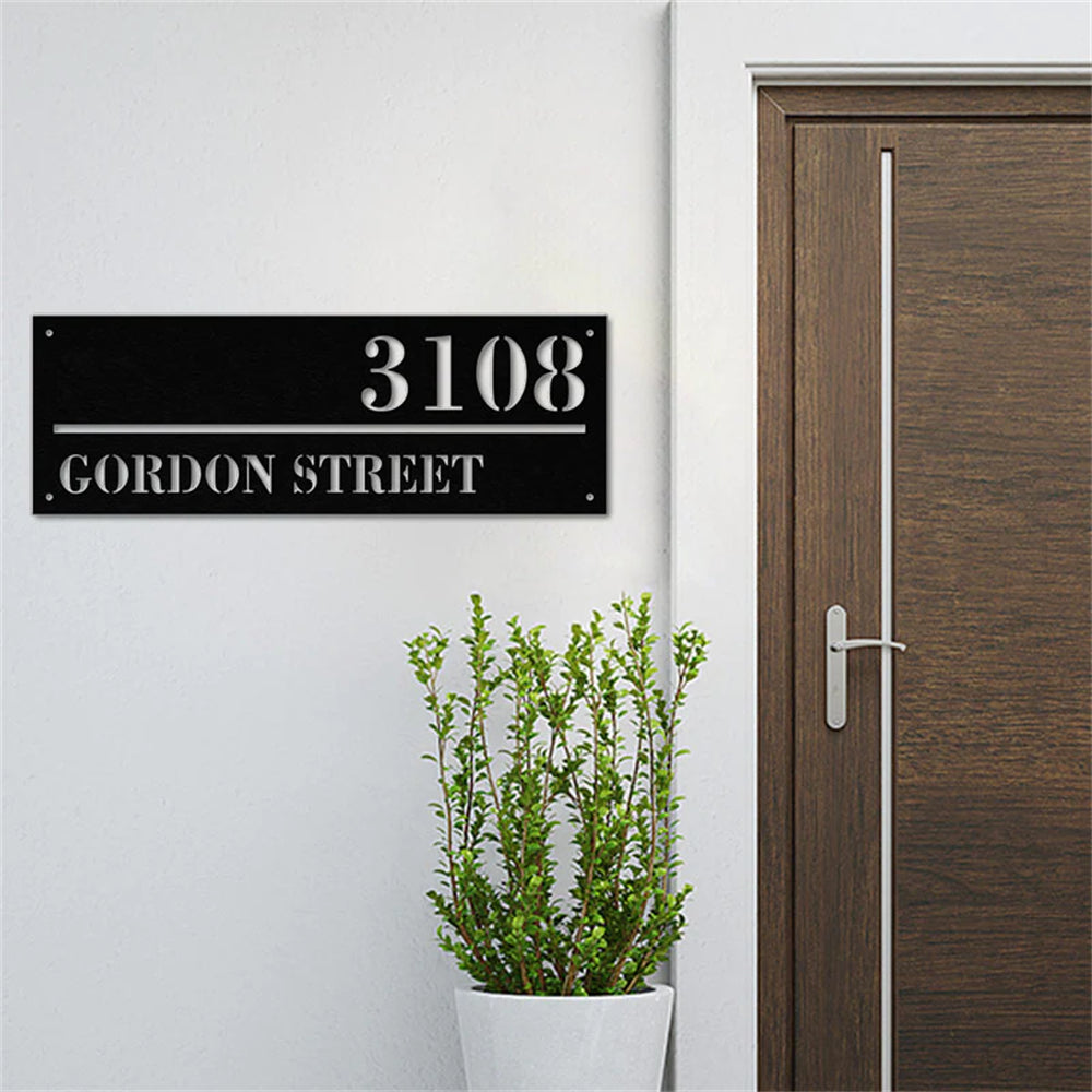 House Number and Letters Signs for Yard Address Metal Sign Custom