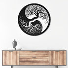 Yin Yang Tai Chi Tree of Life Metal Wall Art