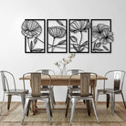 Lotus And Leaves Metal Wall Art