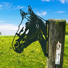 Horse Farm Peeping Animal Outdoor Metal Garden Art