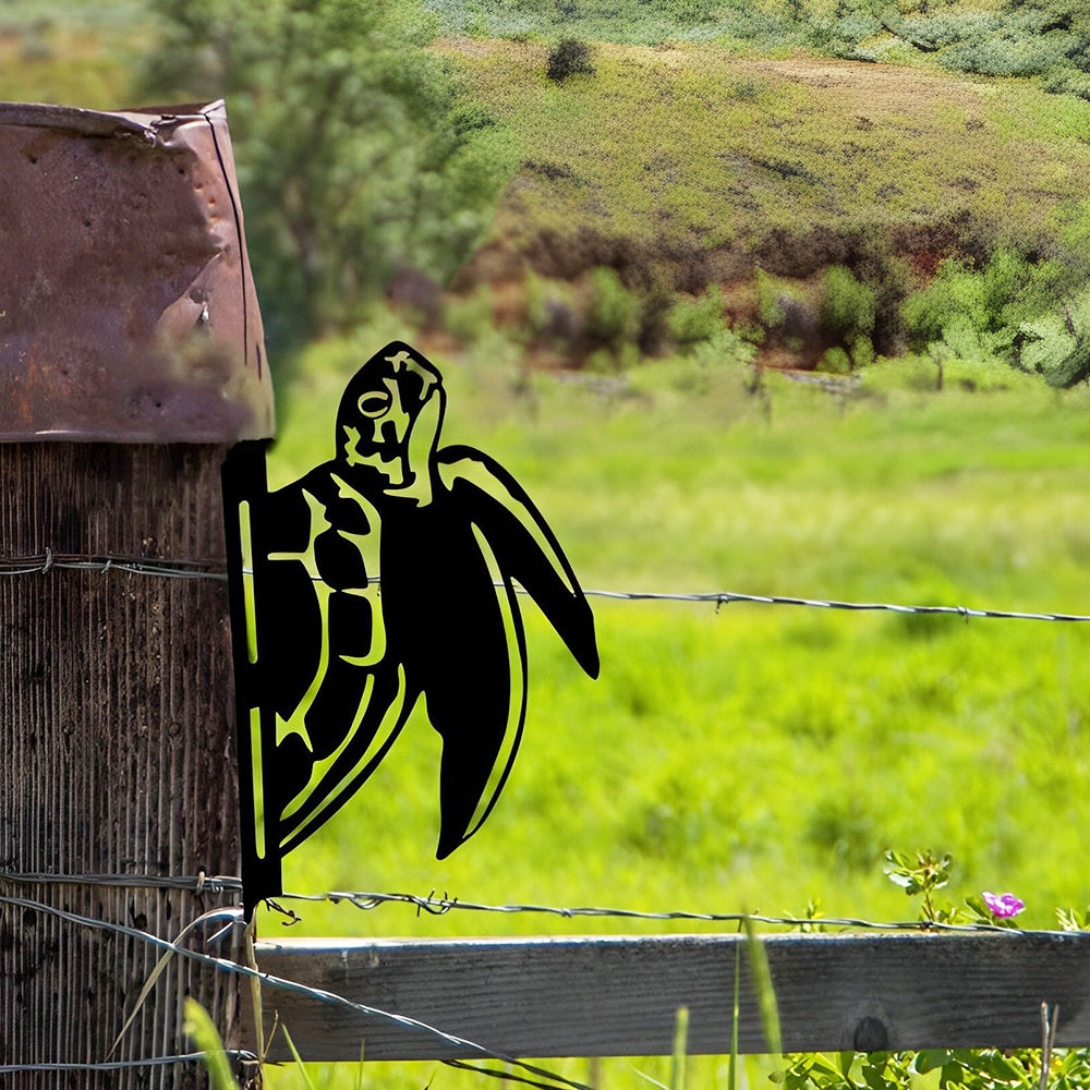 Turtle Farm Peeping Animal Outdoor Metal Garden Art