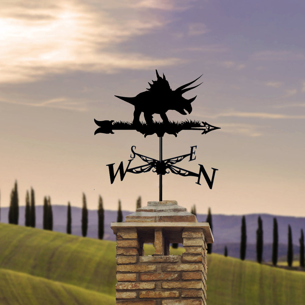Triceratops Stainless Steel Weathervane – Bohometalart.com