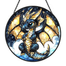 Cute Western Dragon Sun Catcher Decoration Stained Glass Window Hanging