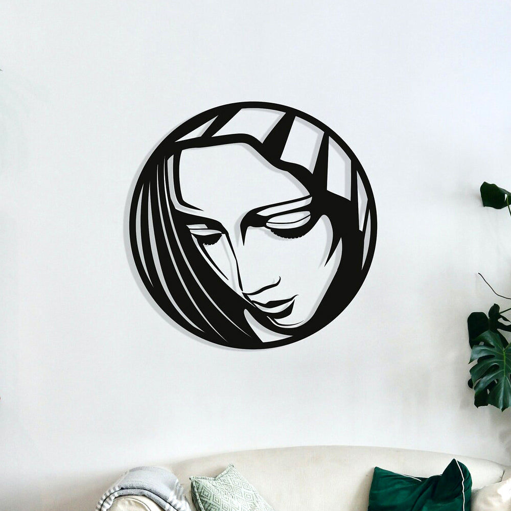 Virgin Mary Geometric Christian Metal Wall Art Decoration ...