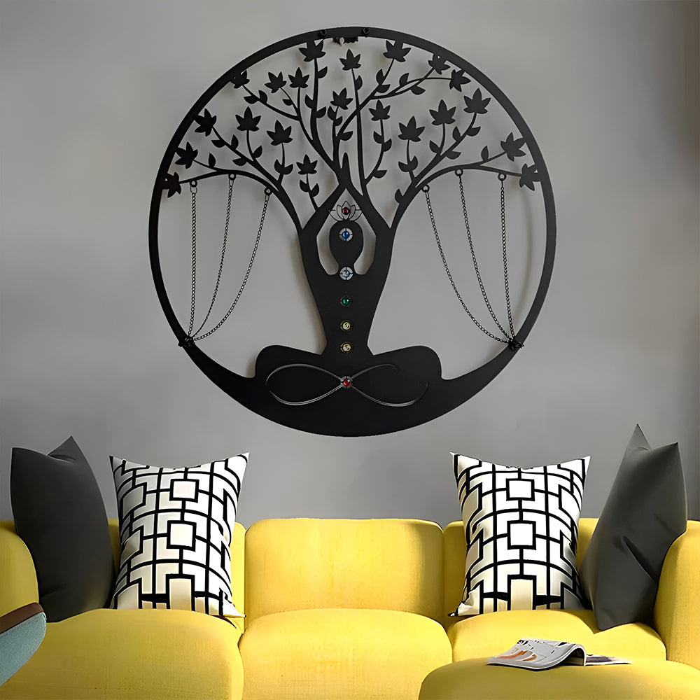 Meditation Tree of Life Metal Wall Art