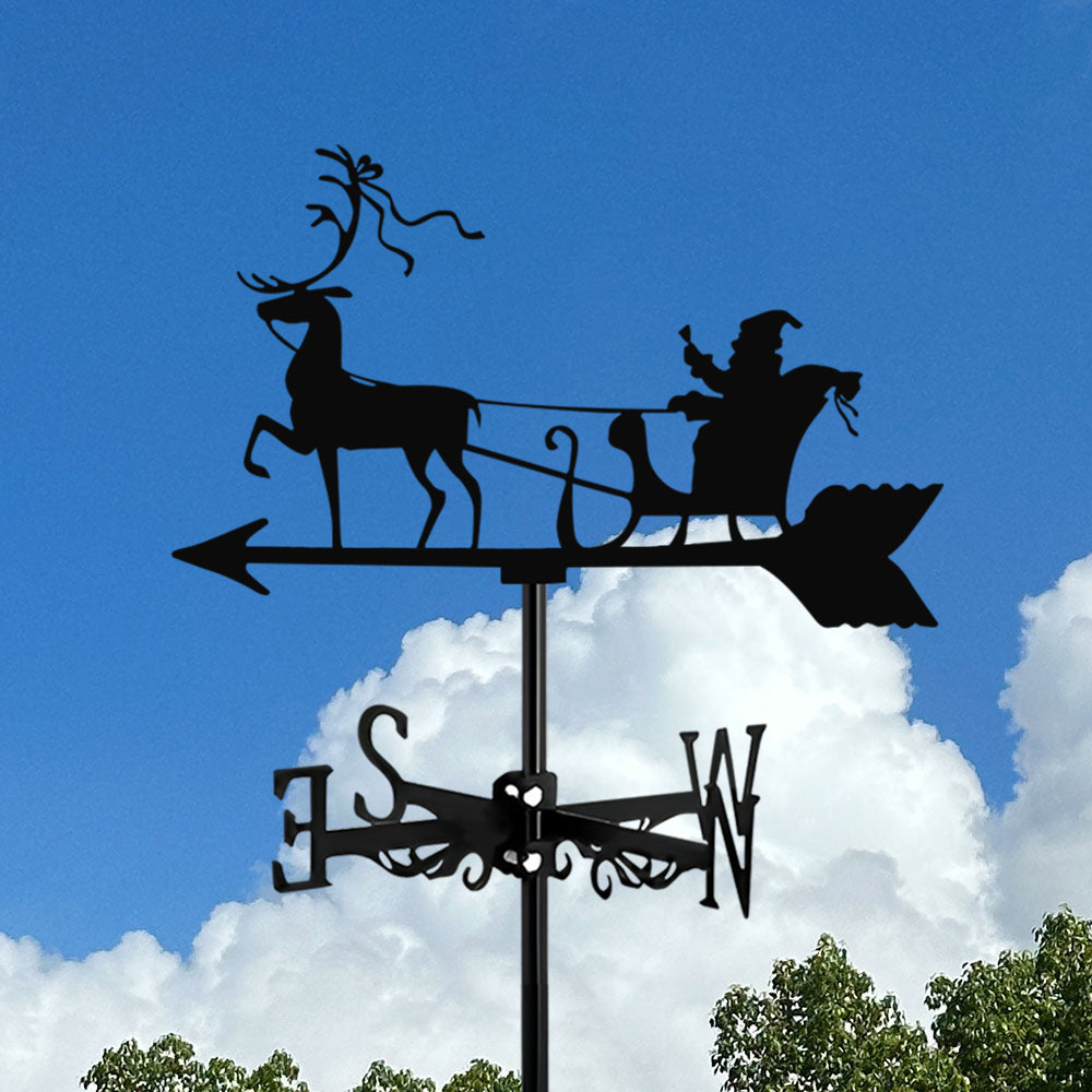 Reindeer Christmas Grandpa Stainless Steel Weathervane