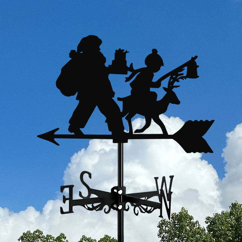 Santa Claus Stainless Steel Weathervane