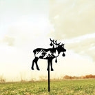 Snow Mountain Elk Christmas Decorations Outdoor Metal Garden Art