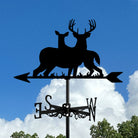 Stupid And Cute Two Deers Stainless Steel Weathervane