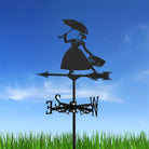 Umbrella Lady Stainless Steel Weathervane