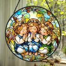 Angel Trio Sun Catcher Decoration Stained Glass Window Hanging