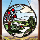 Apple Tree Sun Catcher Decoration Stained Glass Window Hanging
