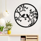 Metal Bird Art Wall Decoration Round Metal Bird Wall Sculpture